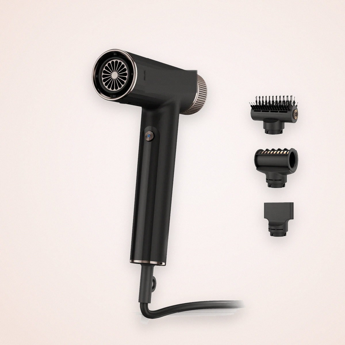 High-Velocity Hair Dryer with 3 Styling Attachments, photo 1