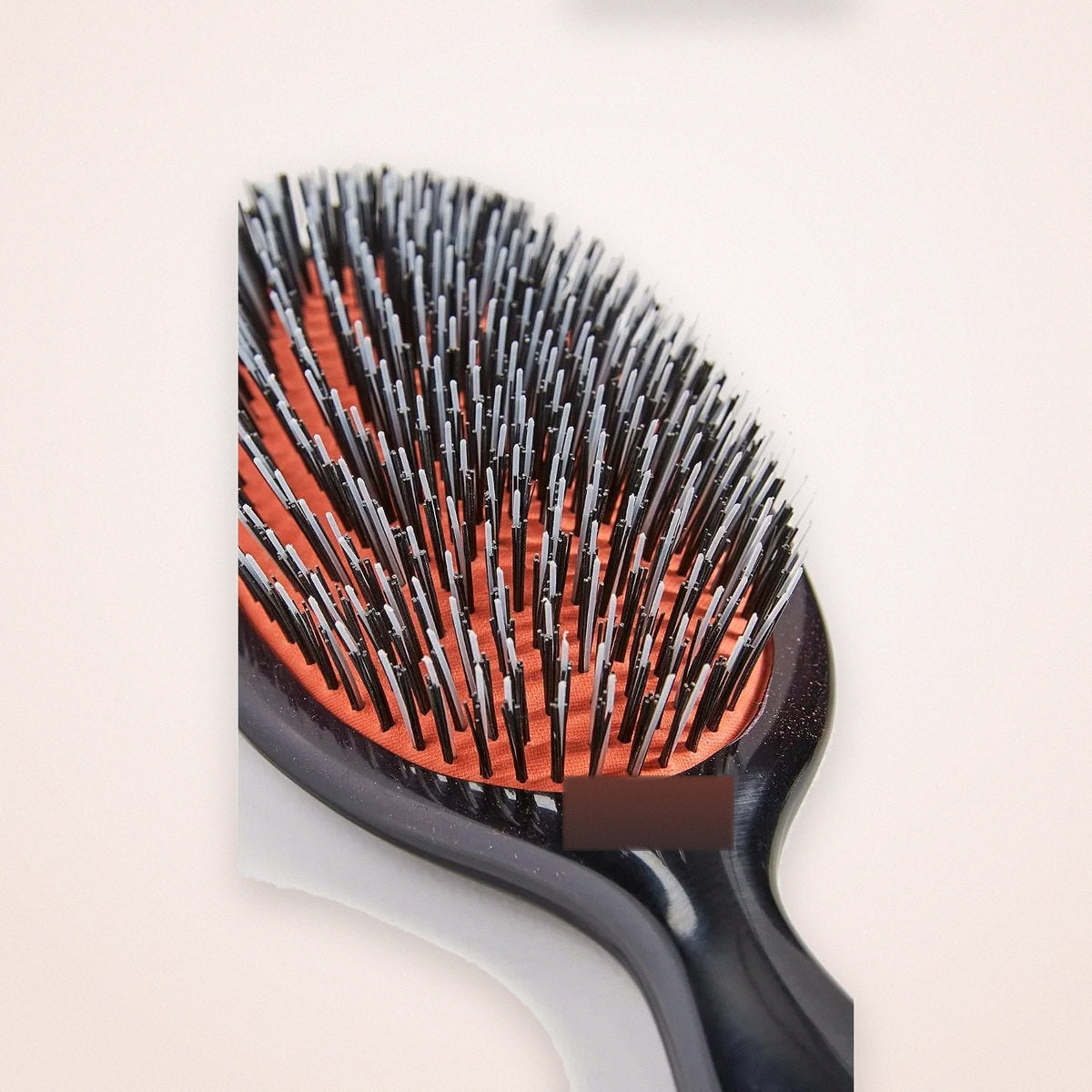 Large Boar Bristle and Nylon Cushion Hairbrush, Dark Ruby, photo 2