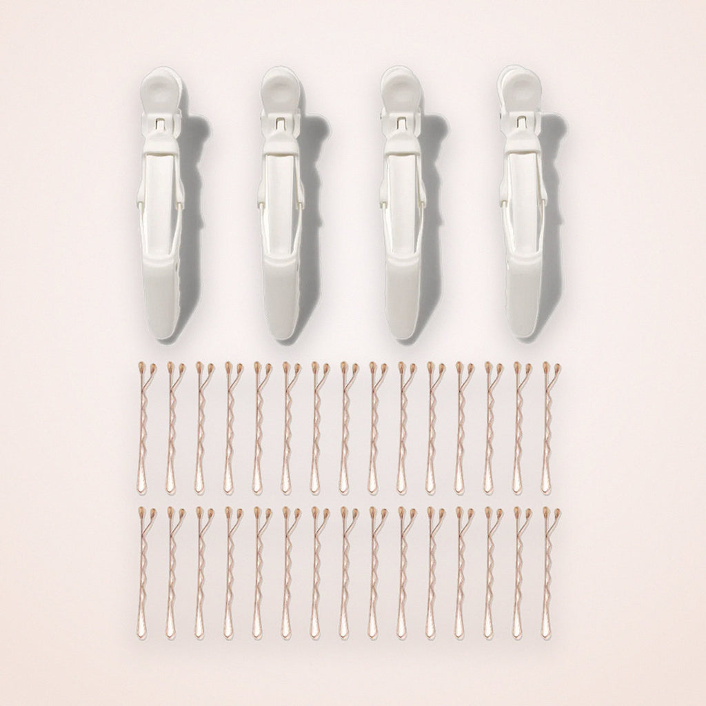 Hair Sectioning Clips and Rose Gold Bobby Pins Set for Blow-Drying, photo 1