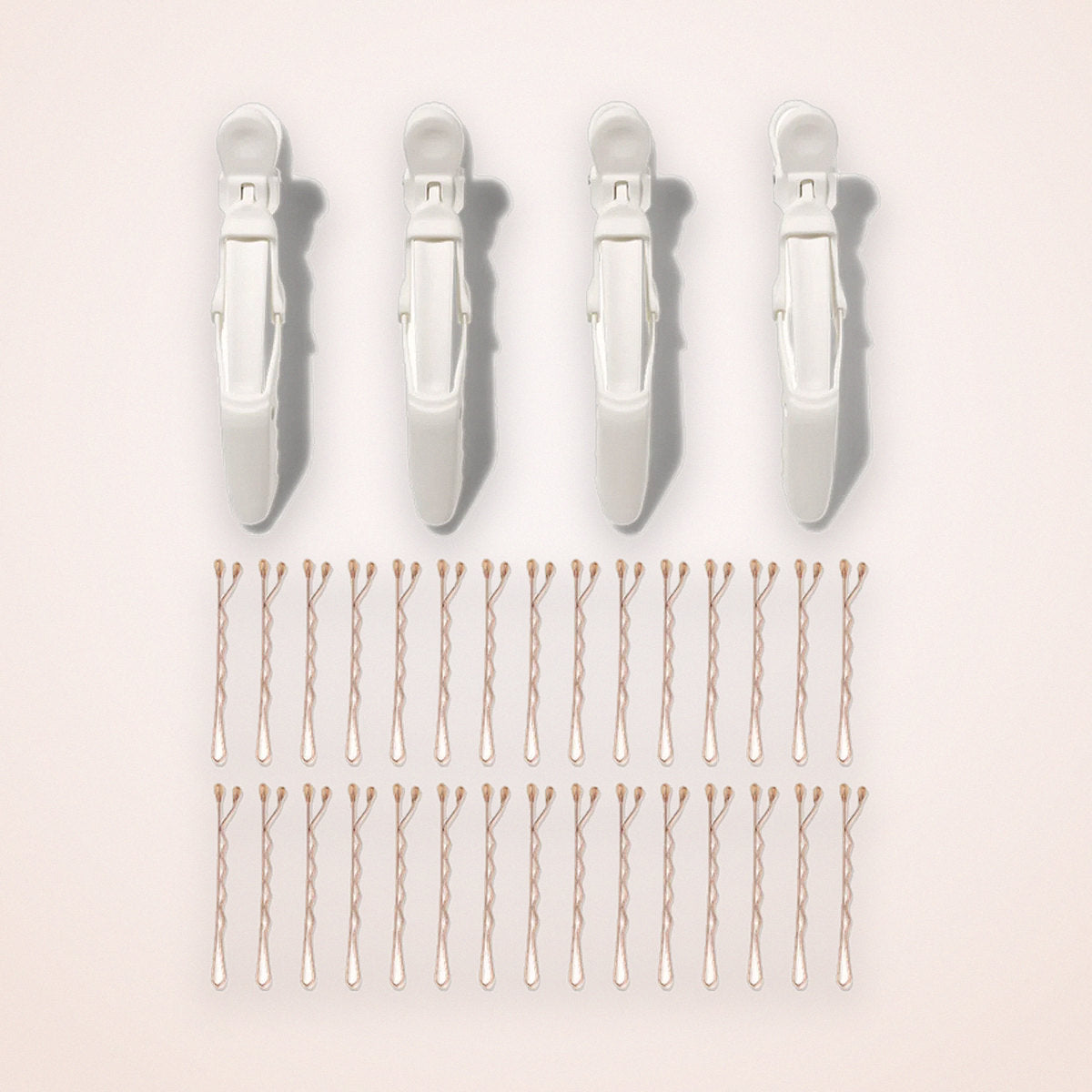 Hair Sectioning Clips and Rose Gold Bobby Pins Set for Blow-Drying, photo 1