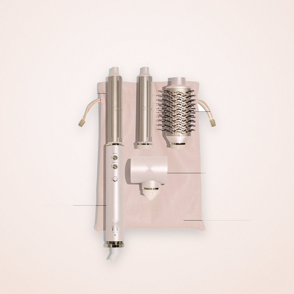 Ceramic Dual Voltage Air Styler with Curling Attachments, photo 2