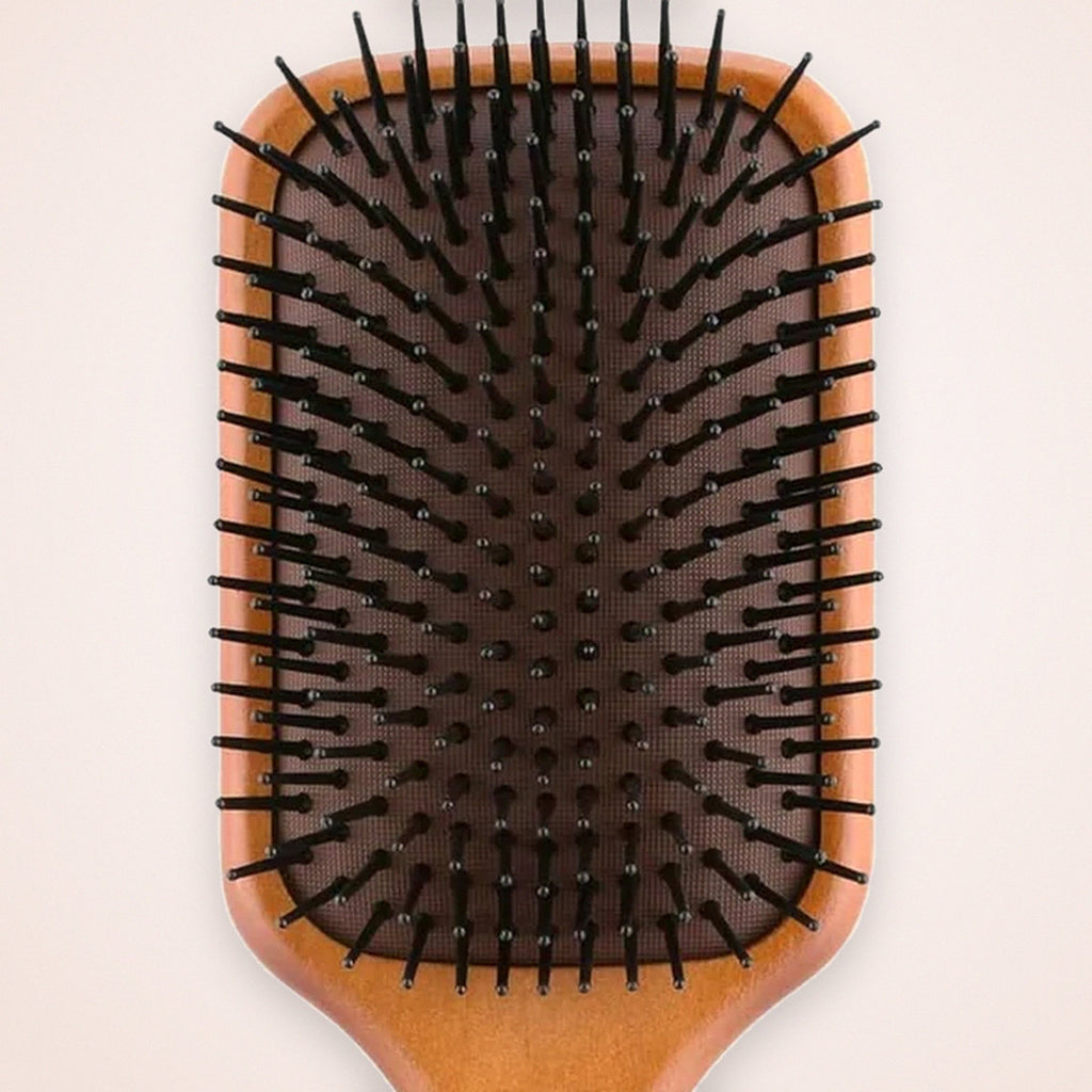 Wooden Paddle Hair Brush for Detangling and Blow-Drying, photo 2