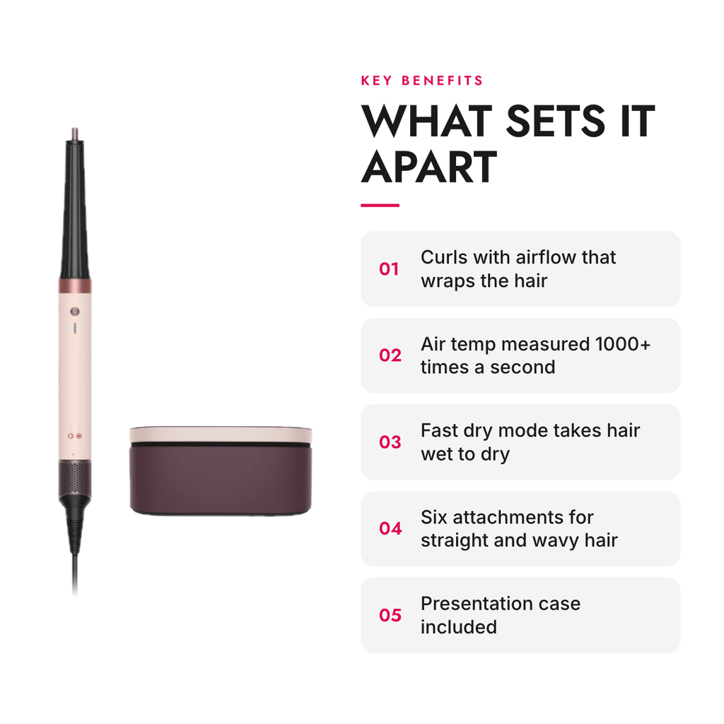 Key benefits of the Air Multi-Styler and Dryer with 6 Attachments