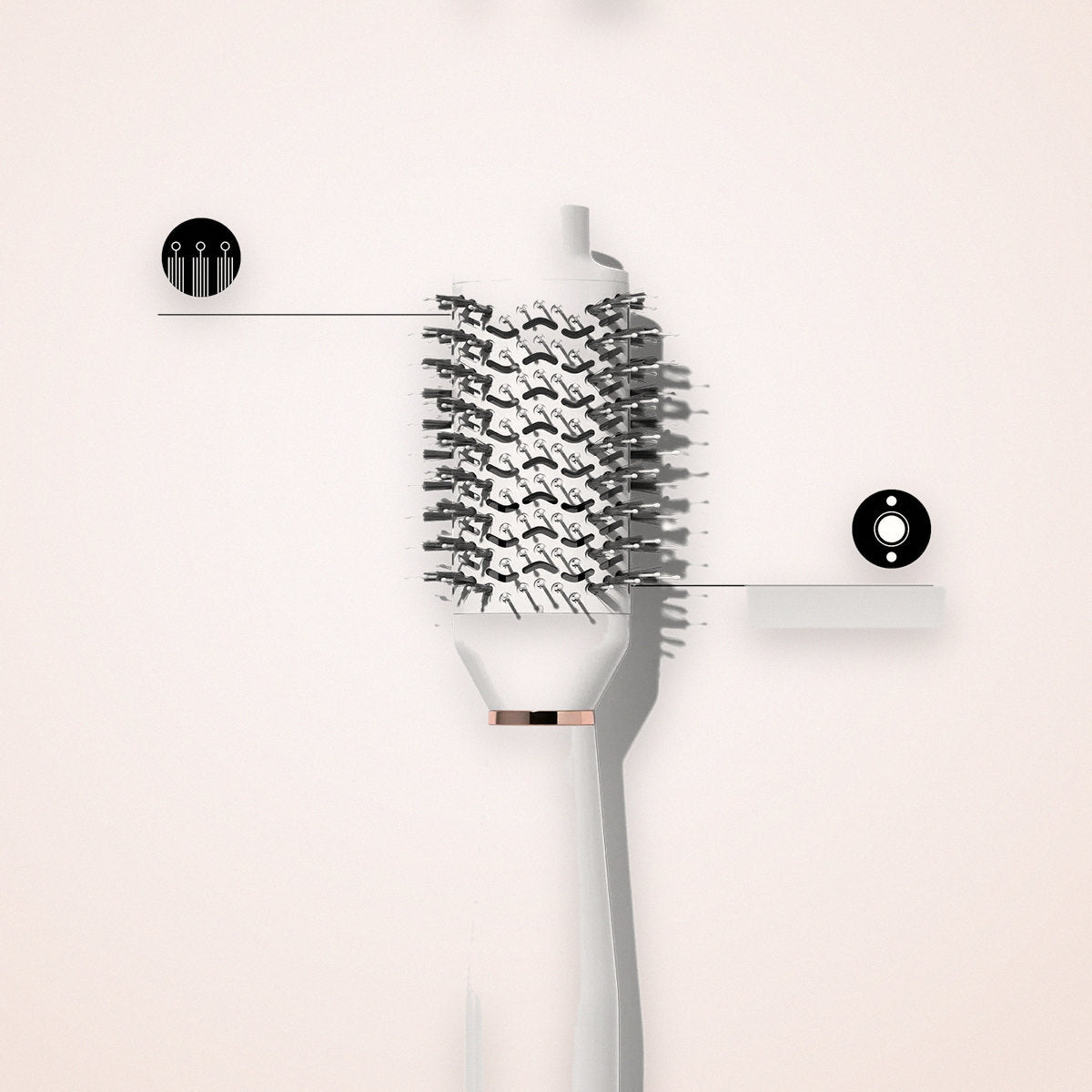 Oval Hair Dryer Brush with Ceramic Barrel and Cool Shot, photo 2