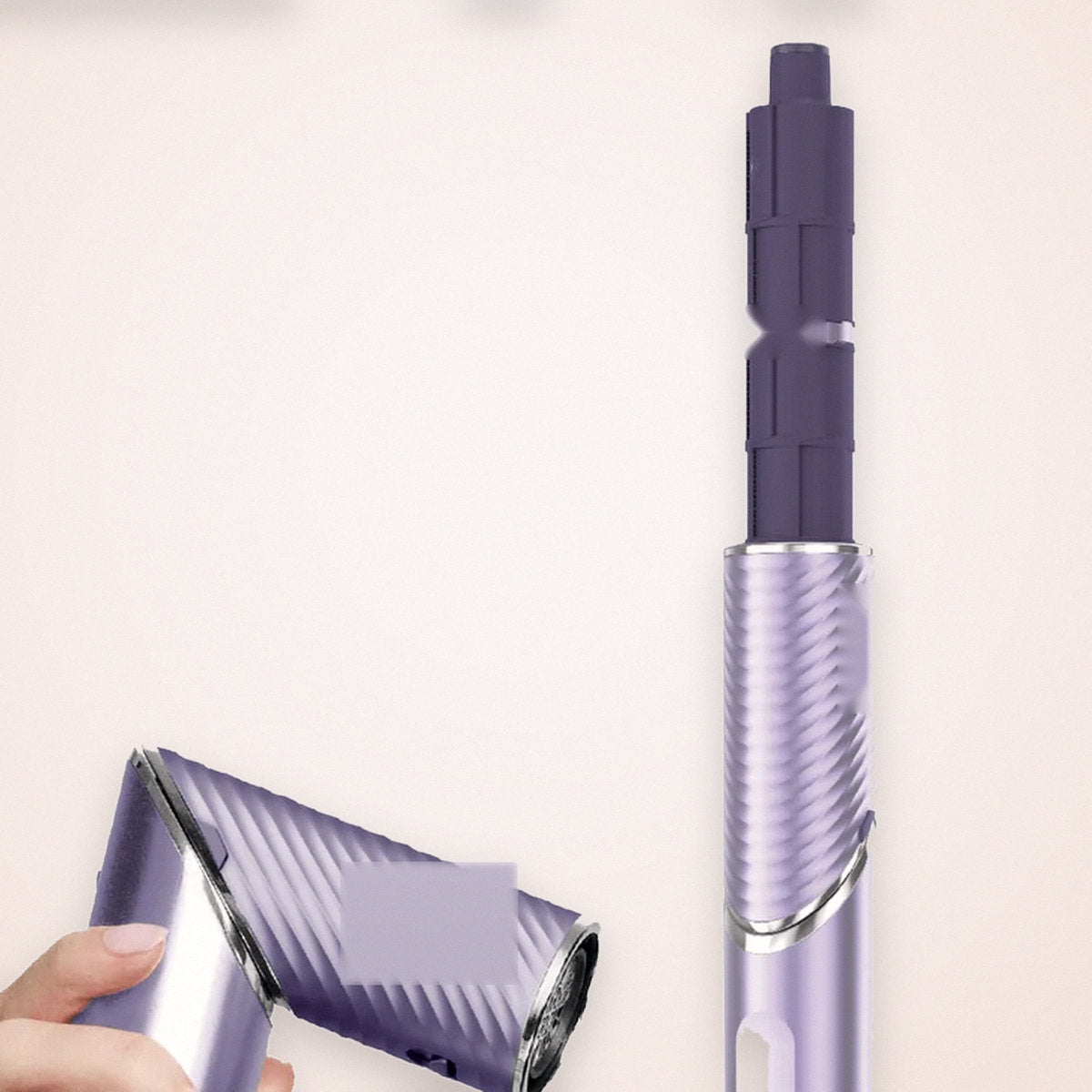 Ionic 2-in-1 Hair Dryer and Air Styler with Auto-Wrap Curlers, Lilac, photo 2