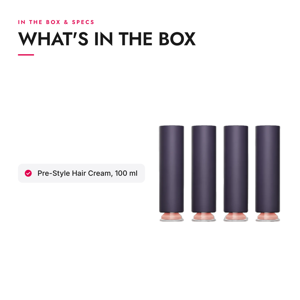 What's in the box and specifications: Pre-Style Hair Cream, 100 ml