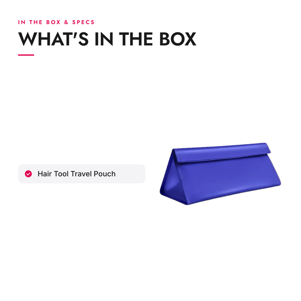 What's in the box and specifications: Hair Tool Travel Pouch
