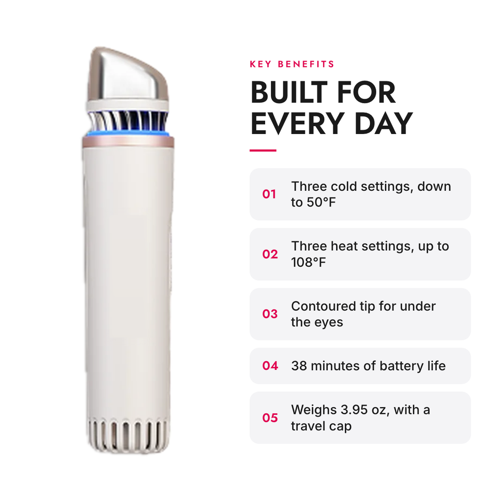 Key benefits of the Hot and Cold Facial Depuffing Wand, Rechargeable