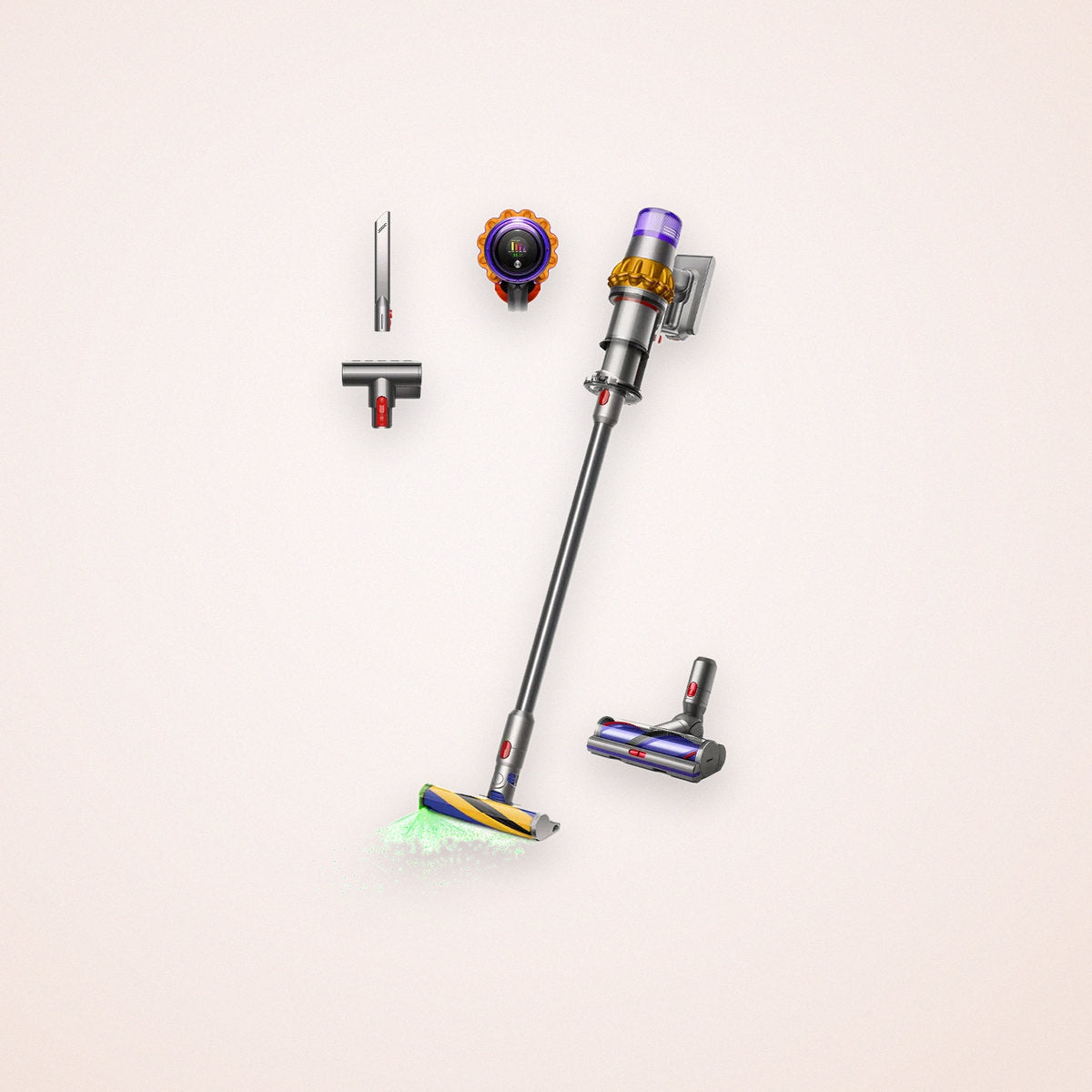 Cordless Stick Vacuum with Laser Dust Detection and Particle Counter, photo 1