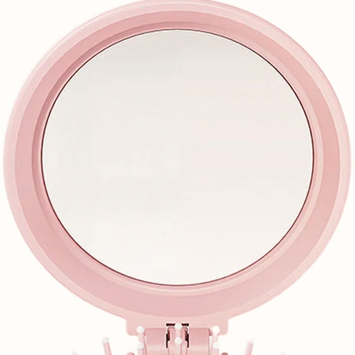 Compact Folding Mini Hairbrush with Built-In Mirror, photo 2
