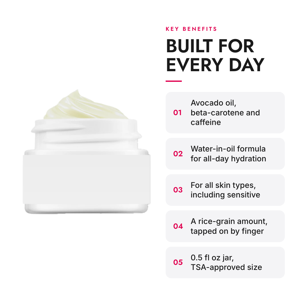 Key benefits of the Avocado Oil Hydrating Eye Cream, 0.5 fl oz