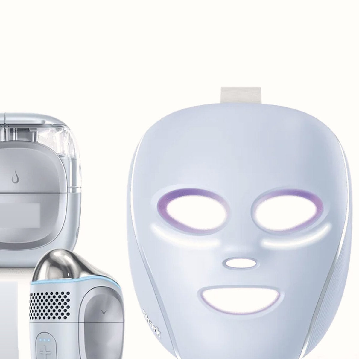 LED Face Mask with Under-Eye Cooling, At-Home Hydro Facial System & Depuffing Attachment Bundle, photo 2