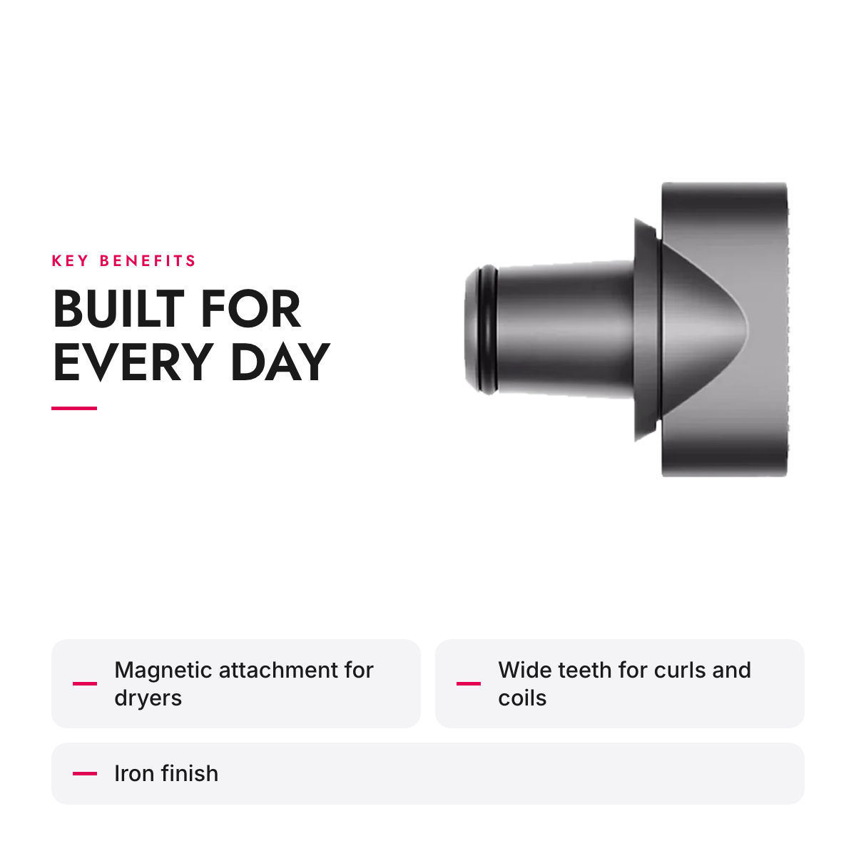 Key benefits of the Wide-Tooth Comb Dryer Attachment