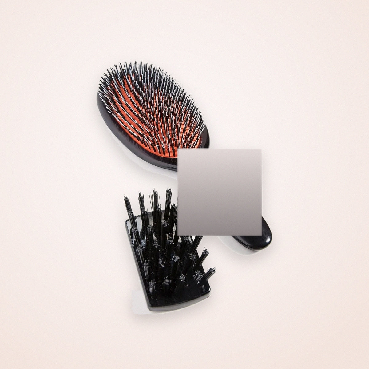 Large Boar Bristle and Nylon Cushion Hairbrush, Dark Ruby, photo 4