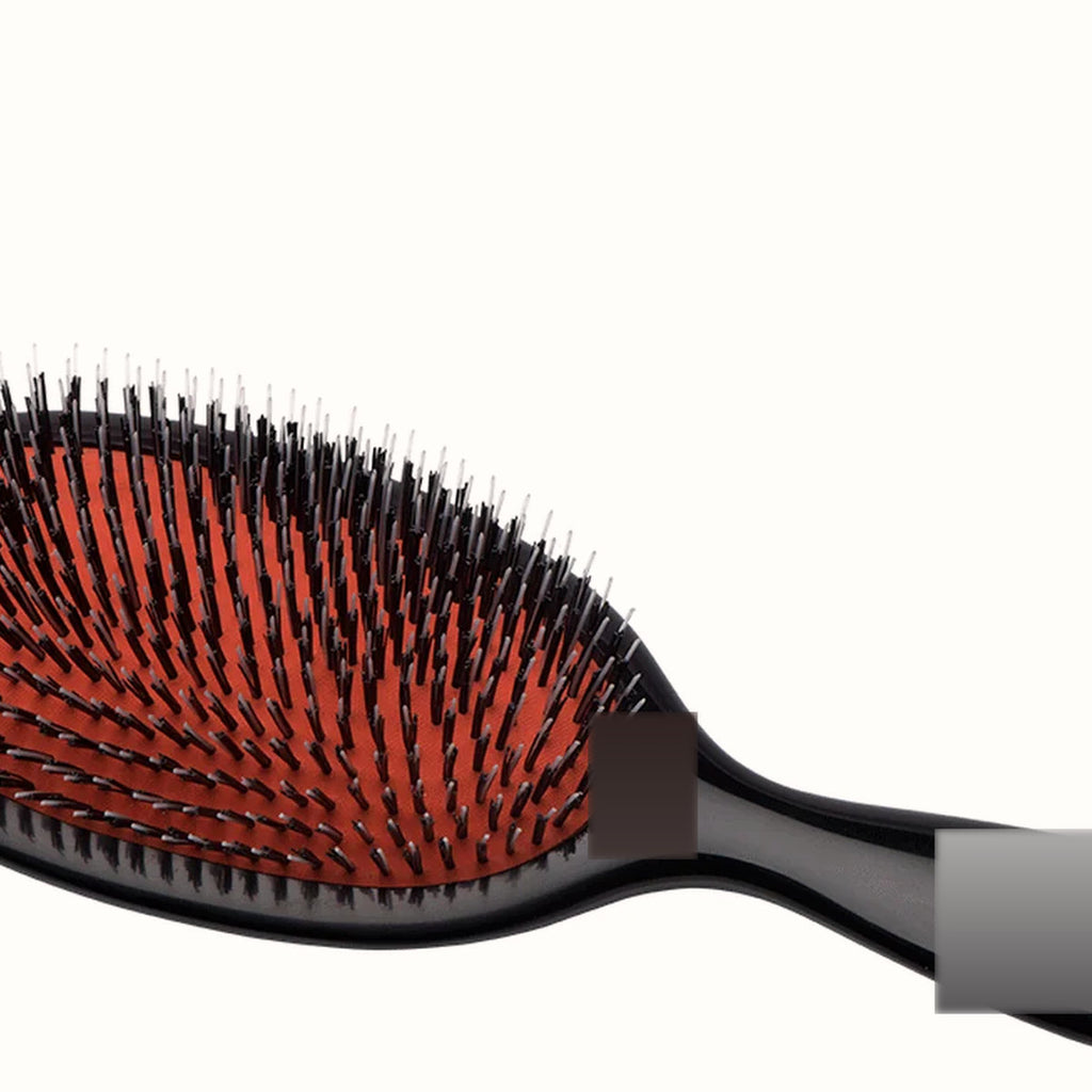 Large Boar Bristle and Nylon Cushion Hairbrush, Dark Ruby, photo 3