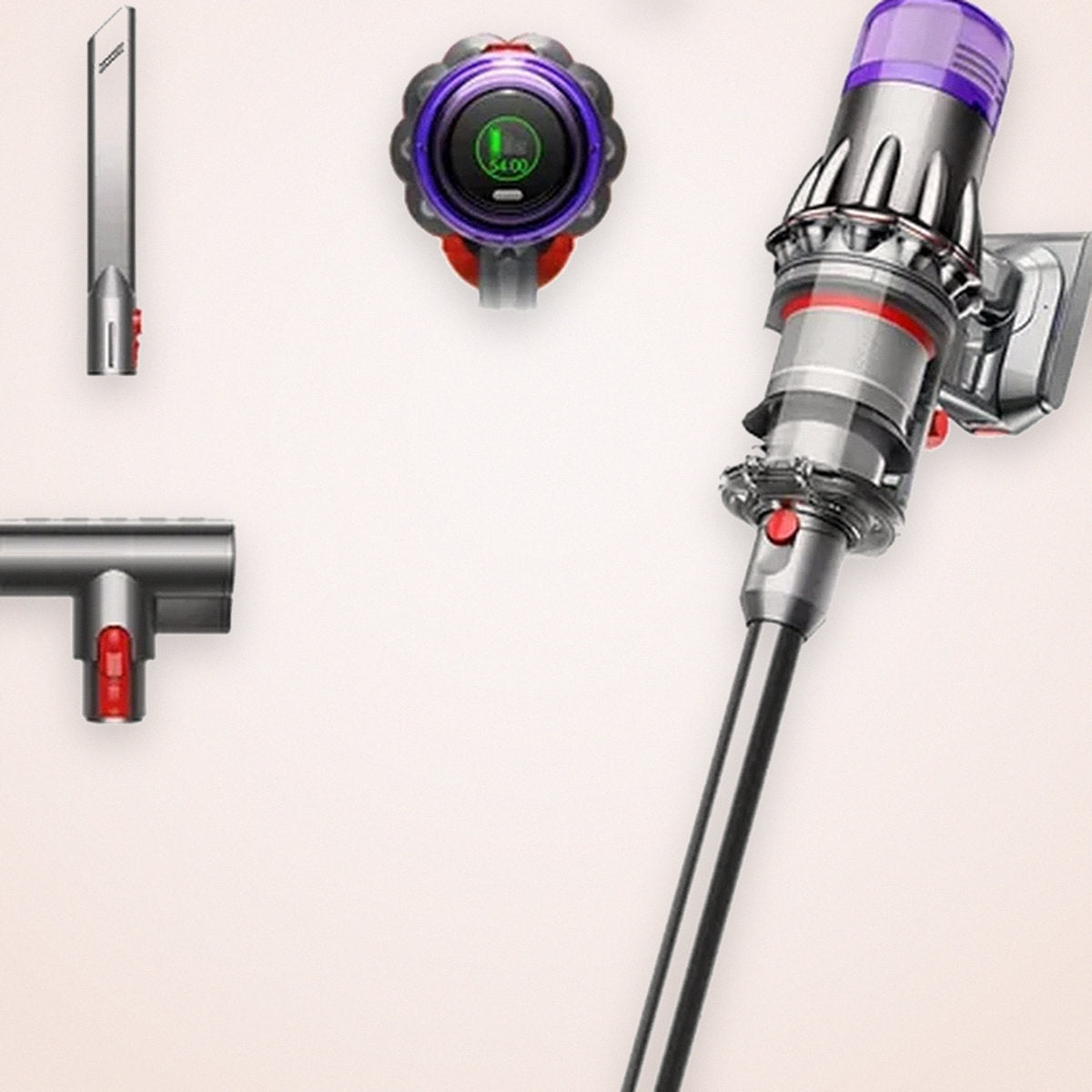 Cordless Stick Vacuum with De-Tangling Motorized Head and LCD Screen, photo 3