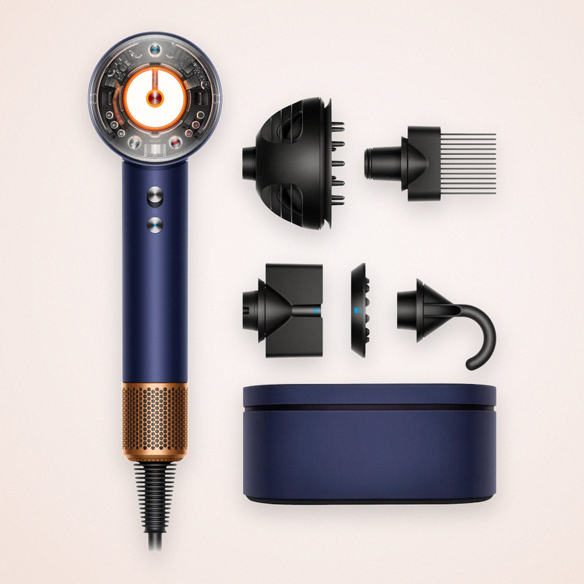 Smart Hair Dryer with Scalp Sensor, 5 Magnetic Attachments and Case, photo 1