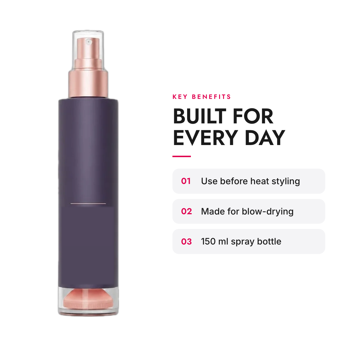 Key benefits of the Heat-Protect Blow-Dry Fluid, 150 ml
