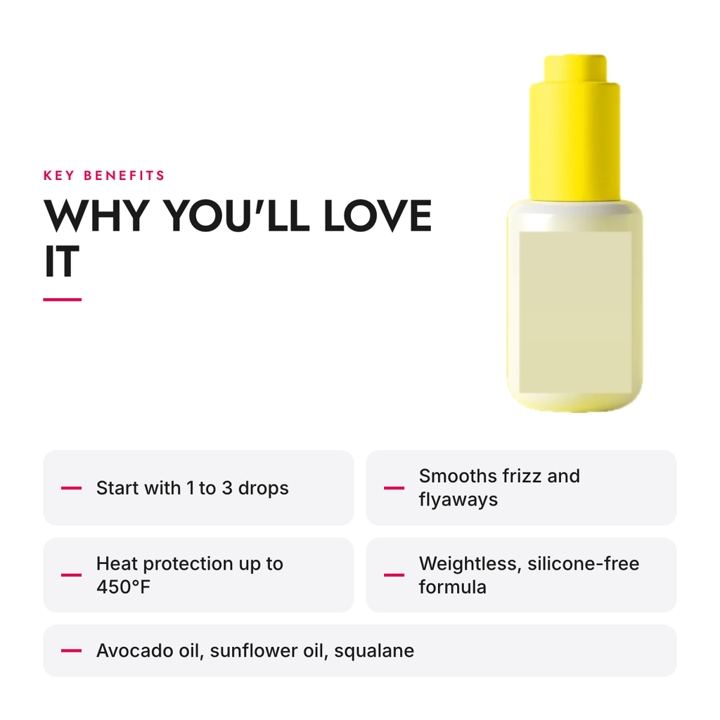 Key benefits of the Peptide Repair Hair Oil for Frizz and Shine, 30 ml