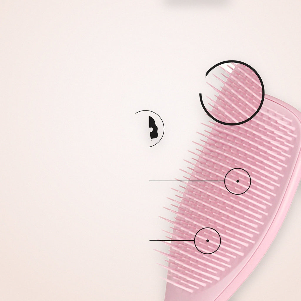 Wet Detangling Hair Brush with Two-Tier Teeth, Pink, photo 4