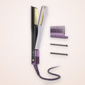 Wet-to-Dry Air Straightener with Ceramic Plates and 3 Combs, photo 1