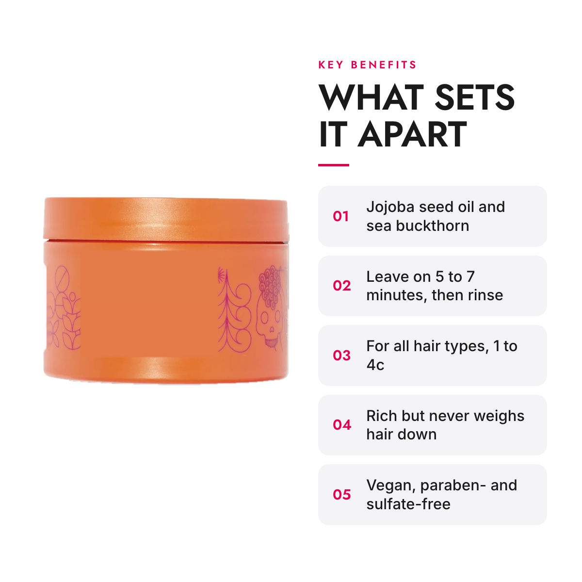 Key benefits of the Nourishing Deep-Conditioning Hair Mask, 250 ml