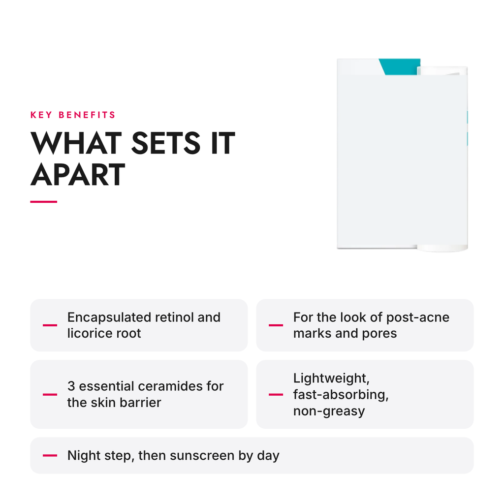 Key benefits of the Encapsulated Retinol Resurfacing Serum with Ceramides, 1 fl oz