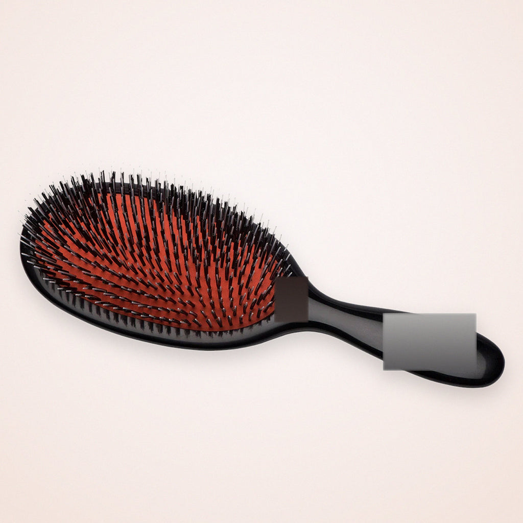 Large Boar Bristle and Nylon Cushion Hairbrush, Dark Ruby, photo 1